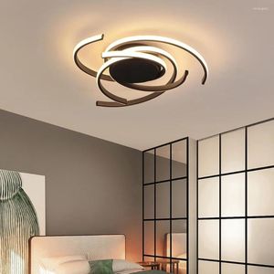 Plafondlampen moderne minimalistische led kroonluchter lamp voor woonkamer slaapkamer keuken huis decor dimable aluminium verlichting armatuur