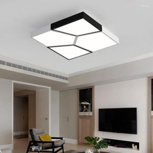 Plafonniers Moderne Minimaliste LED Lampe Creative Géométrique Noir/Blanc Dimmable Chambre Nordique Éclairage Décoratif