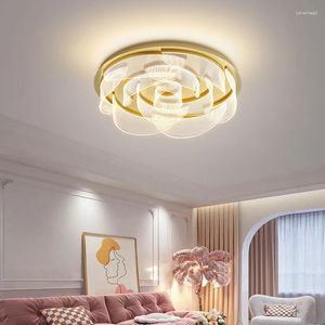 Plafondverlichting Moderne minimalistische woonkamerkroonluchters Sfeer Led-inbouwlamp Scandinavische luxe restauranthal Gouden kroonluchter