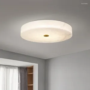 Plafondlampen moderne minimalistische marmeren kroonluchter 30 cm cirkelvormige Noordse slaapkamerlampen voor woonkamer restaurantstudie Corridor verlichting