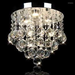 Plafondlampen modern minimalistisch roestvrij staal K9 Crystal Ball Diy Lamp woonkamer decoratie acryl LED E14 lampverlichting