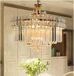 Luces de techo Lámpara de cristal nórdica moderna Sala de estar Decoración del hogar dorada Iluminación LED