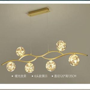 Plafondverlichting Moderne Nordic LED Kroonluchter Keuken Island Creative Glass Ball Hanglamp Dining Room Coffee Shop Bar Deco Gold Hanging Li