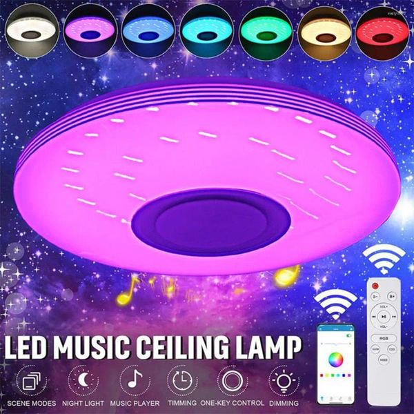 Plafonds Light RGB RVB Dimmable LED Home Lighting application Bluetooth Music Smart Lampes avec télécommande