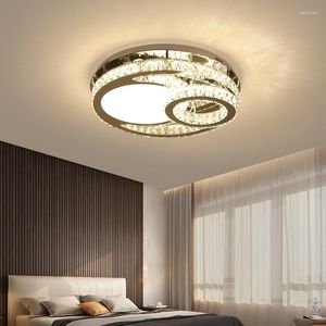 Plafonniers anneau moderne luxe K9 cristal lumière LED éclairage résidentiel salon chambre étude salle à manger lampe 3 ans