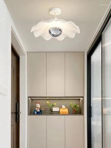Plafonniers LED modernes en forme de coquille, lampe utilisée pour salle à manger, chambre à coucher, blanc, 3 couleurs, interrupteur segmenté, décoration de commande