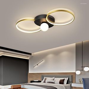 Plafondlampen moderne eenvoudige cirkelvormige led voor slaapkamer woonkamer studie warme creatieve noordse sfeer indoor mode luminaire