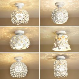 Luces de techo Lámpara de cristal simple moderna Porche Luz creativa Luminaria Plafonnier Led para sala de estar