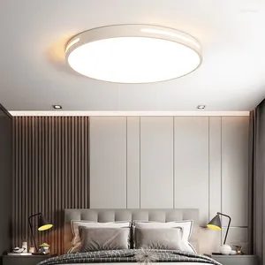 Plafonniers modernes simples gradateur lampes LED décoratives ronde chambre salon rectangle allée ultra-mince lumière intérieure