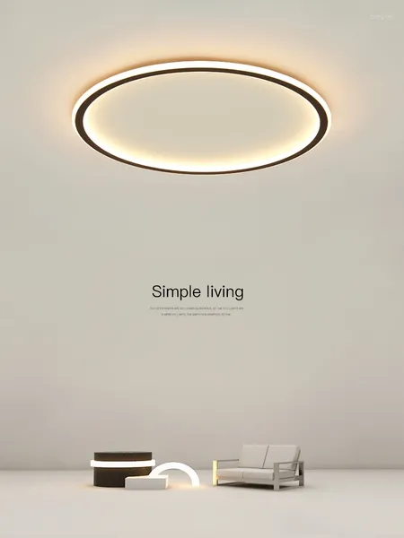 Luces de techo moderna simple luz de dormitorio LED simple ultra delgada corredor circular corredor estudio acrílico lámparas de sala de estar