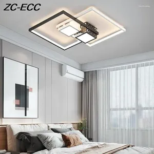 Plafondlampen moderne eenvoudige led kroonluchters verlichten creatieve geometrische RC dimbaar licht voor slaapkamerstudie kamerlampen