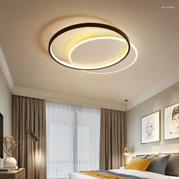 Plafonniers Simplicité moderne LED Cercle Lampe Noir Blanc Panneau Éclairage Décoration Pour Salon Chambre Étude Luminaires À La Maison