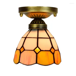 Plafondlampen moderne warme kleuren gebrandschilderd glazen lamp voor el slaapkamer woonkamer eigentijdse decoratie kroonluchter