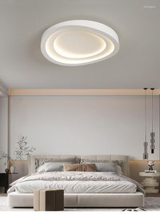 Plafonniers Moderne Blanc LED Lampe Avec Télécommande Pour Chambre Étude Salon Maison Designer Lustre Rond Éclairage 2023