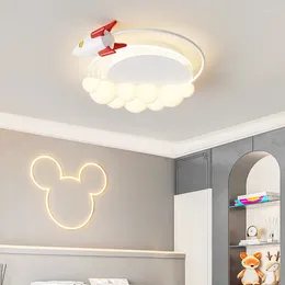 Plafonniers Moderne Blanc LED Lumière Salon Chambre Enfant Créatif Avion Résine Lustres Étude Table À Manger Cuisine Lampe Luminaire