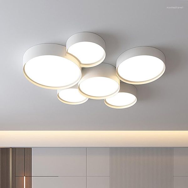 Plafonniers LED blanc moderne lustre d'éclairage pour salon salle à manger cuisine décor lampe intérieur chambre luminaire