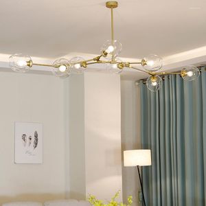 Plafonniers Molecular Light Nordic Living Room Chandelier Luxury Magic Bean Designer Lamps