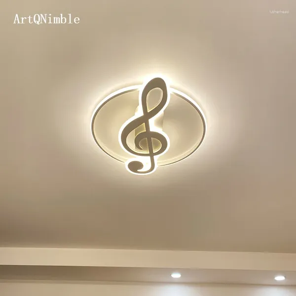 Luces de techo nota musical lámpara de música classroom entrenamiento de arte restaurante restaurante para niños de piano salón de baile de estilo decorativo iluminación decorativa