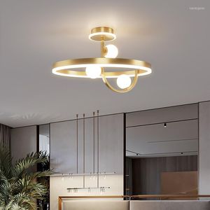 Plafonniers nordique chambre lumière LED Design moderne lampes en fer pour salon salle à manger luminaire d'intérieur de luxe