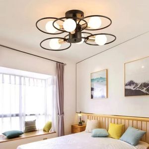 Plafondverlichting Nordic Lamp Eenvoudige Woonkamer Studie Kroonluchter Slaapkamer Creatieve Restaurantverlichting