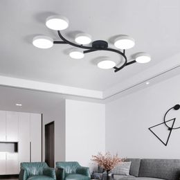 Luces de techo Nordic LED 220V Lámpara Personalidad creativa Hierro forjado Sala de estar Comedor Hogar Dormitorio moderno simple