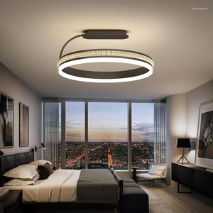 Plafonniers Nordic LED Chambre Lampe Simple Salle à manger Étude Post-moderne Cristal Rond Décoration