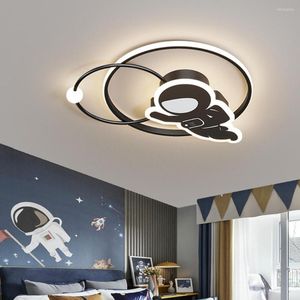 Plafondlampen Noordse LED Kinderkamer Lamp Creatieve minimalistische Moderne Persoonlijkheid Astronaut Boys en Girls Slaapkamerverlichting