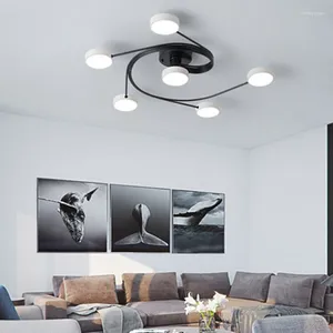 Plafondlichten Noordse led Iron Simple Modern Light Luxury Slaapkamer Creatieve hangende lampen armaturen