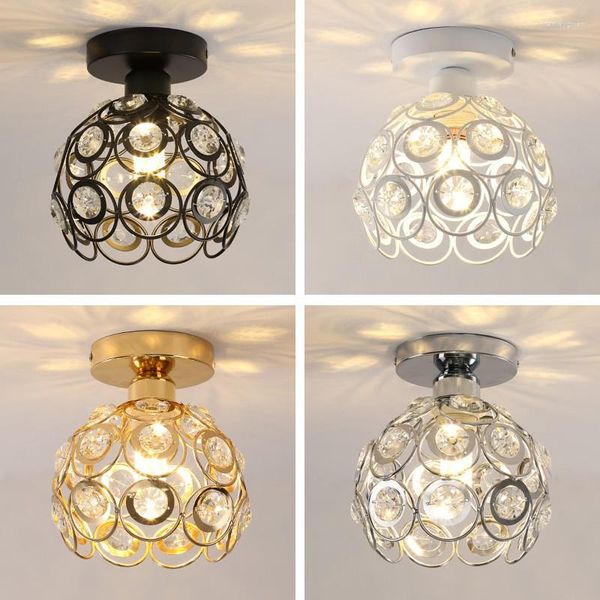 Plafonniers Lampe à Led Nordique Individuel Créatif Cristal Chambre Lumière Couloir Lanterne Restaurant Américain Éclairage