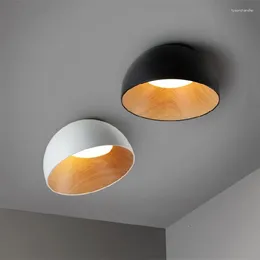 Plafonniers Nordic LED Lumière Fer Acrylique Bol Pour Chambre Étude Couloir Vestiaire Balcon Salon Appareils Ménagers Lampes