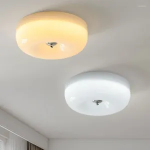 Plafonniers Nordique LED Lumière Minimaliste Blanc/Beige Lampe Chambre Salon Restaurant Étude Foyer Maison Décoration Intérieure Luminaire