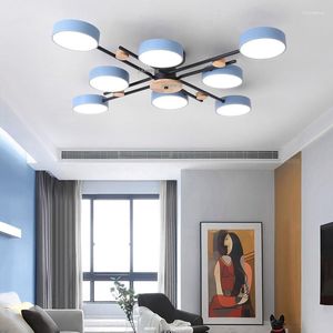 Plafondlampen Noordse LED-verlichting Verlichtingsarmaturen Woonkamer Slaapkamer Massief hout Creatief design Keuken