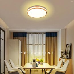 Plafonniers LED nordique en bois pour salon chambre lampe luminaire en bois abat-jour acrylique moderne décoration de la maison