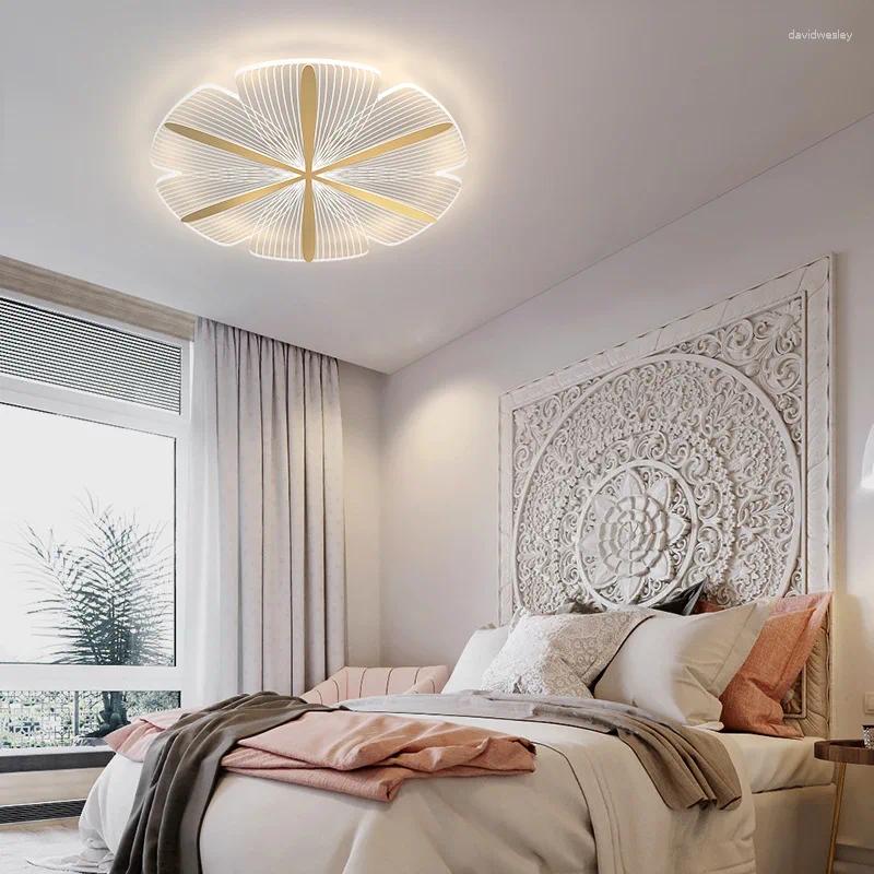 Tavan Işıkları Nordic ana yatak odası lambası LED Yuvarlak Aydınlatma Ev Net Kırmızı Yaratıcı Oda Yaşayan Modern Basit Lambalar