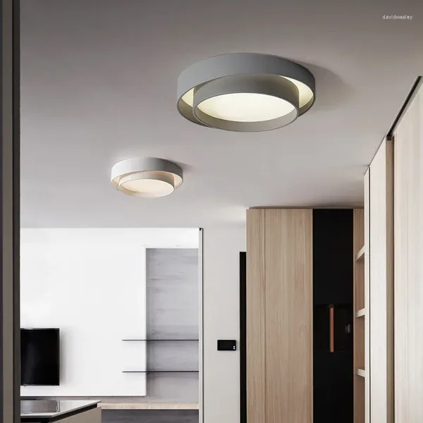 Luces de techo Lámparas de dormitorio principal nórdico Led Decoración de habitación cálida Accesorio de iluminación Simple Moderno Creativo Salón Estudio Pasillo Luz grande