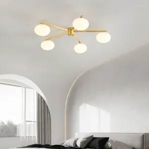Plafondlampen Nordic Middeleeuws Zwart/Goud Glans Glazen Lamp LED G9 Verlichtingsarmaturen Voor Woonkamer Slaapkamer Studeerkamer Balkon Trap Luxe Ho