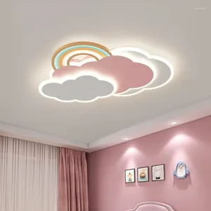 Plafondverlichting Scandinavisch minimalistisch wolklicht voor kinderslaapkamer Creatieve prinses meisje slaapkamer woondecoratielamp
