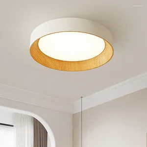 Plafonniers Lampe à grains de bois minimaliste nordique Loft salon lustre cuisine luminaires chambre étude lampes de protection des yeux