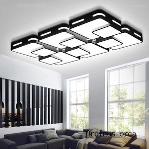 Luces de techo Lámpara LED compacta moderna nórdica Sala de estar Dormitorio Personalidad creativa Rectangular