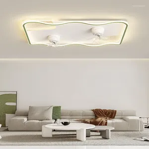 Plafonniers Lampe de ventilateur moderne nordique Fer Art Aluminium Acrylique Hall et salon avec contrôle de la lumière Éclairage LED