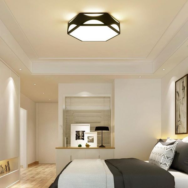Plafonniers Style nordique moderne géométrique lampe chambre salon étude innovante créative belle LED à économie d'énergie
