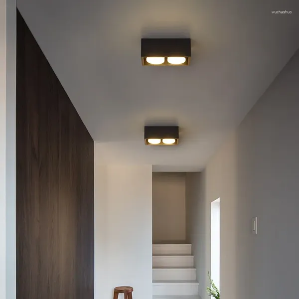 Luces de techo nórdicas sin diseño de luz principal LED esquina escalera superior pasillo montado en superficie Downlight focos de salón