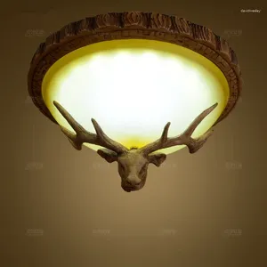 Plafondlampen Noordse gepersonaliseerde lamp Creatieve eetkamerstudie Retro Warm en eenvoudige slaapkamerbar geweiers