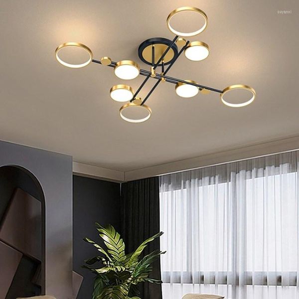Luces de techo Nordic Ring Light Cocina Sala de estar El Home Fixture 3 Regulable Decoración