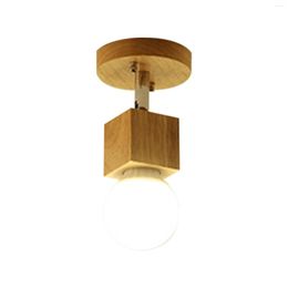 Plafonniers Style nordique LED éclairage lampe en bois rustique pour dortoir