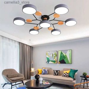 Plafondlampen Noordse stijl woonkamer plafond kroonluchter slaapkamer led plafond licht keuken houten kroonluchter eetkamer lamp gangpad verlichting Q231120