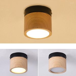 Luces de techo de madera nórdica, iluminación Led moderna de madera para sala de estar, dormitorio, escaleras, cocina, accesorios de iluminación, decoración del hogar