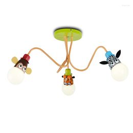 Deckenleuchten Neuheit LED weiße Glühbirne Cartoon Tier Affe Zebra Giraffe Kinder Kinder Schlafzimmer Zimmer Lampen hängen XUYIMIMG