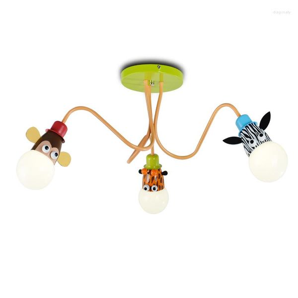 Plafonniers nouveauté LED blanc ampoule dessin animé Animal singe zèbre girafe enfants enfants chambre chambre lampes accrocher XUYIMIMG