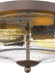 Plafondverlichting olie-doorgewaardeerde bronzen verlichtingsarmaturen indoor buitenspoeling met geplaatste glazen schaduw voor